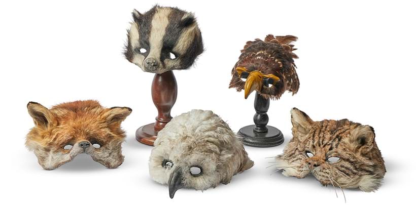 Inline Image - Lot 91: James Perkins Studio Wild Things, Hand made animal masks | Sold for £13,608